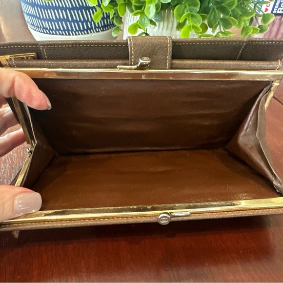 Rare 1970s Vintage GUCCI Trifold Brown Monogram Wallet EUC - Picture 10 of 12